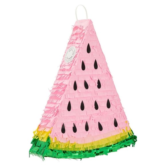 Watermelon Pinata for Kids Birthday One in a Melon Party Decorations 13.7x16.3 - Picture 2 of 6